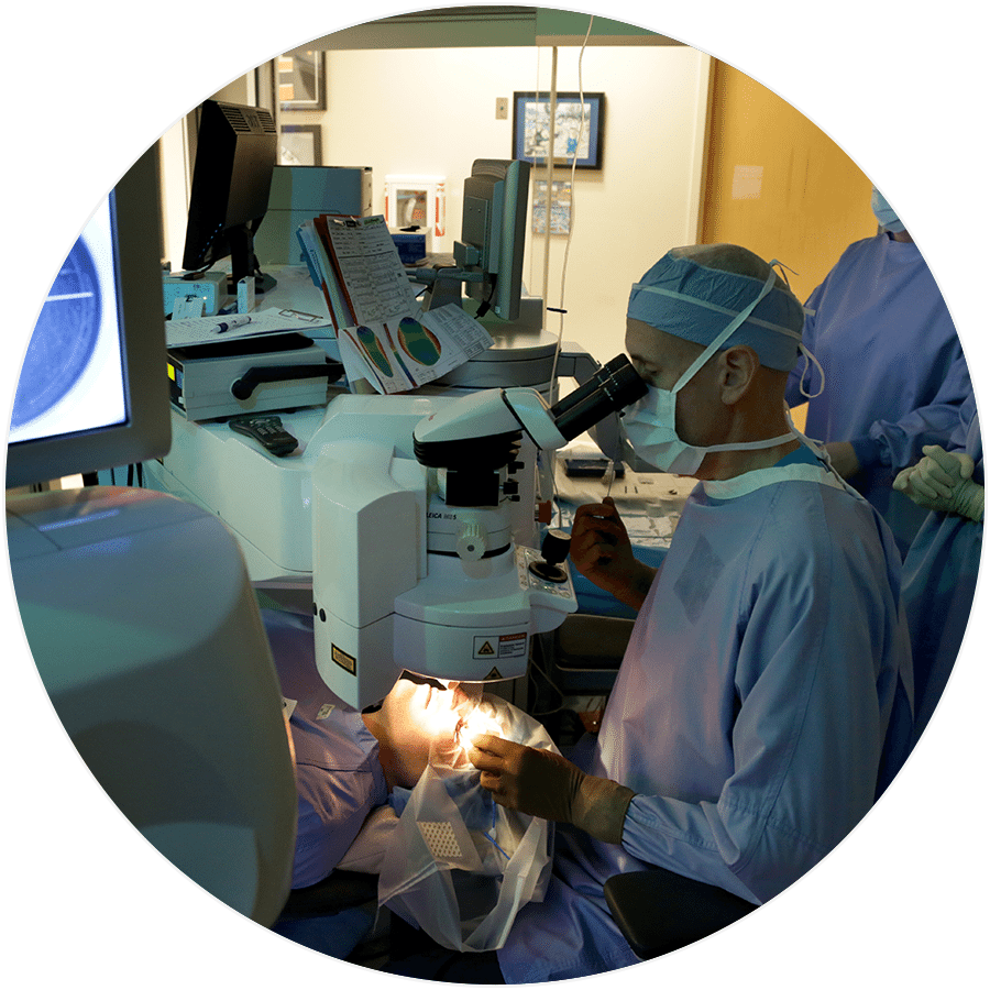 Surgeon performing LASIK