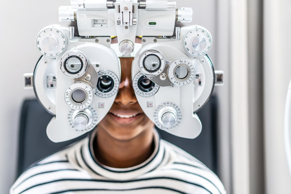 Woman having an eye examination